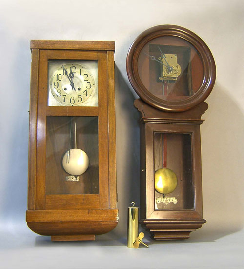 Appraisal: Chelsea regulator clock h together with another wall clock h