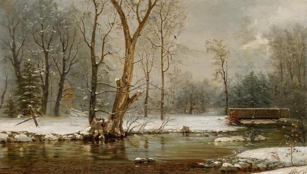 Appraisal: NELSON AUGUSTUS MOORE American - Winter Landscape oil on canvas