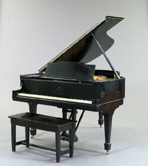 Appraisal: Steinway and Sons New York Ebonized Baby Grand Piano and