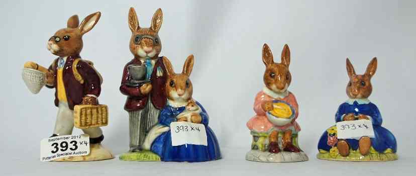 Appraisal: Royal Doulton Bunnykins figures Daisie DB Family Photograph DB Fisherman