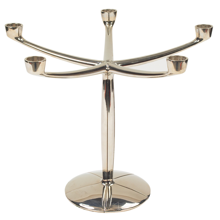 Appraisal: Marcel Wanders ''Lucy'' candelabra for Droog Design nickel-plated ''diax ''h