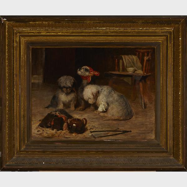 Appraisal: J Watson th Century TERRIERS AT THE DOCTOR S British