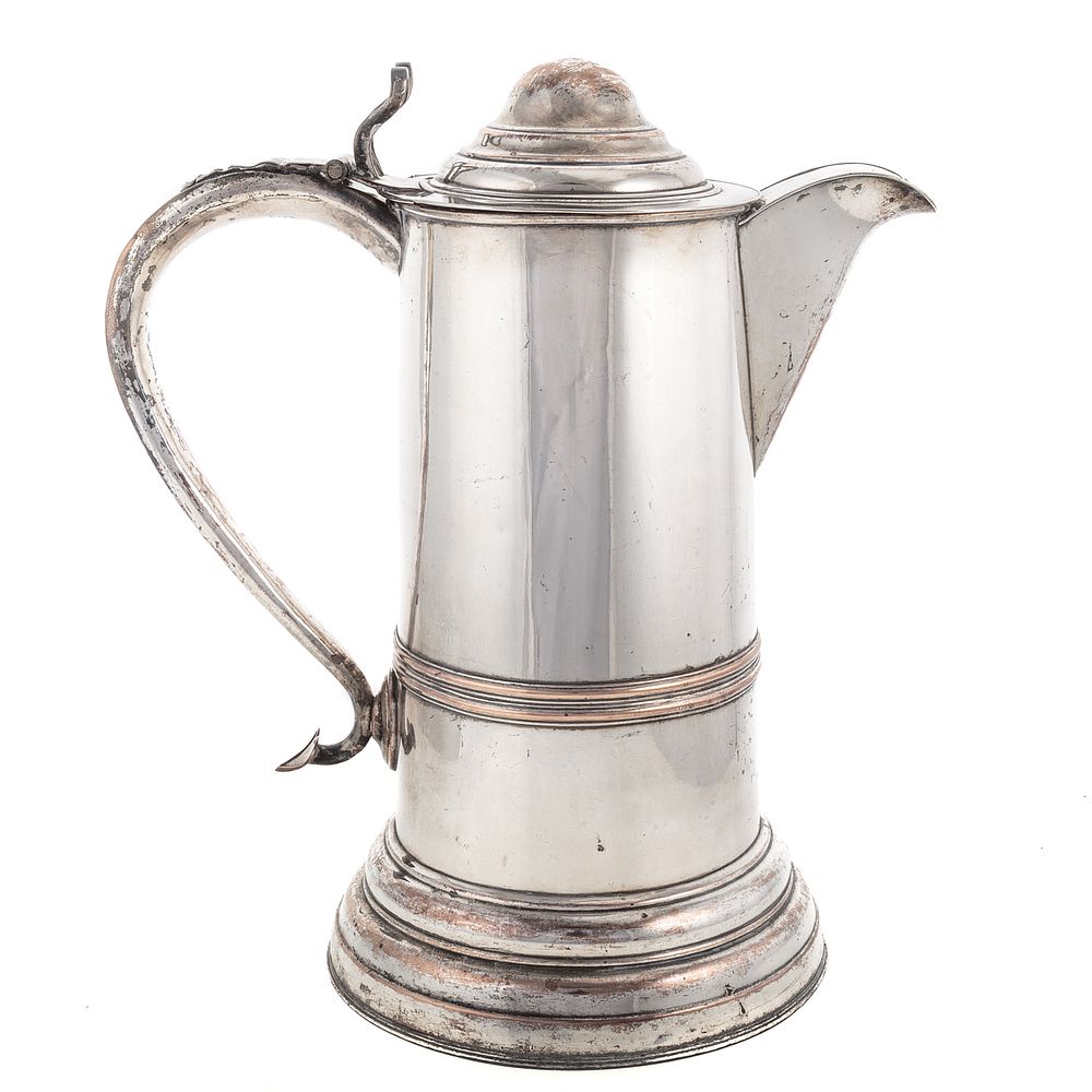 Appraisal: George III Sheffield Plated Flagon Late th-early th century tapering