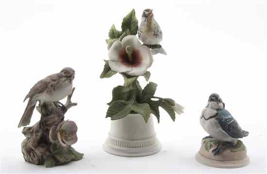 Appraisal: Two Boehm Porcelain Birds comprising Baby Blue Jay and Yellow