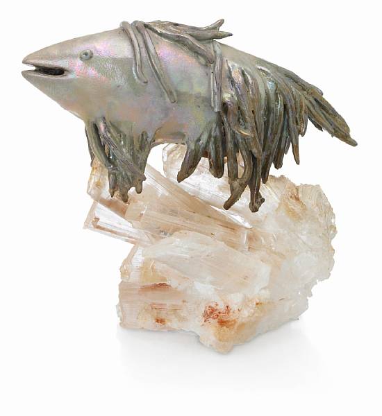 Appraisal: Beatrice Wood American - fish on the rocks - luster