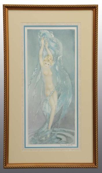 Appraisal: Fountain Louis Icart Etching Description Copyright Has windmill blind stamp