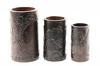 Appraisal: BRUSH POTS - Lot of three carved bamboo brush pots