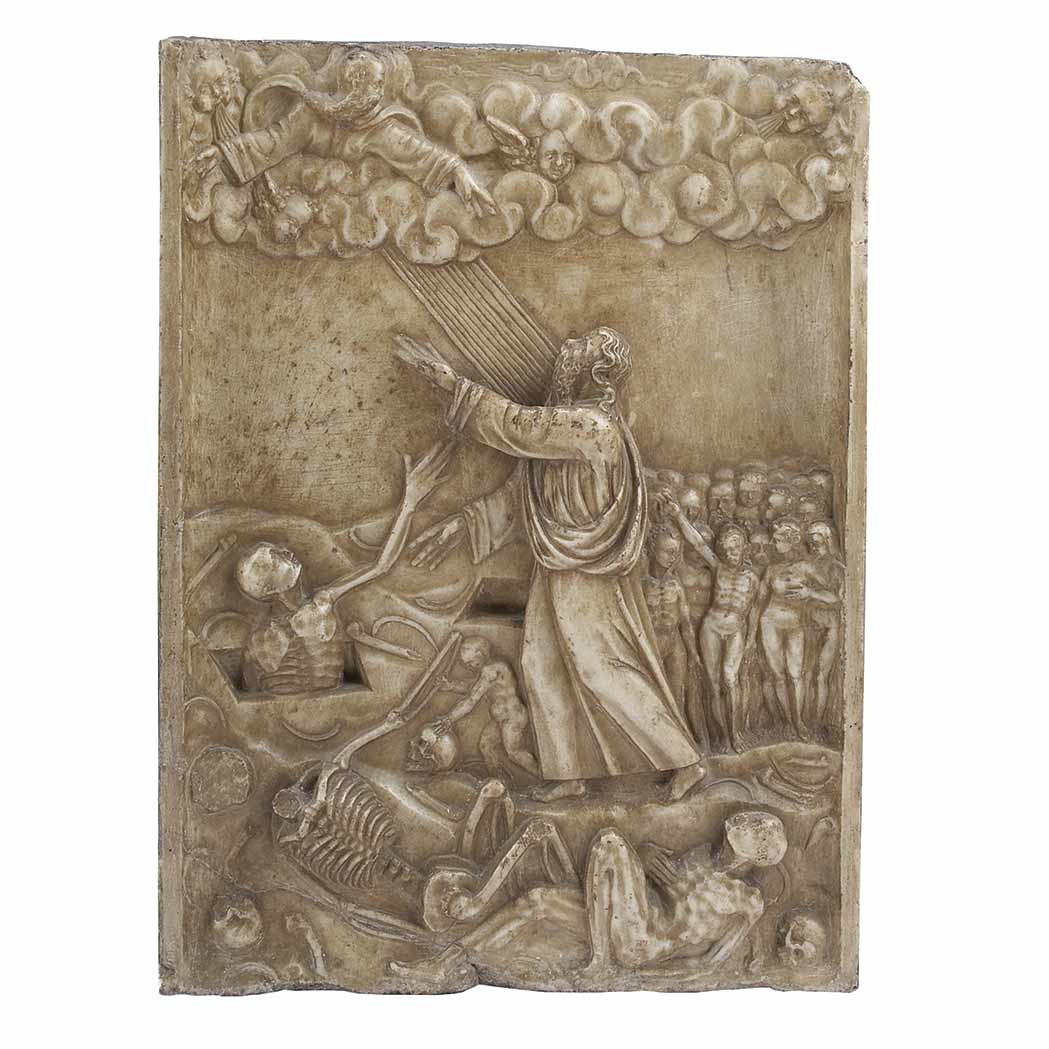 Appraisal: Continental Marble Relief Plaque Possibly Flemish th century Depicting the