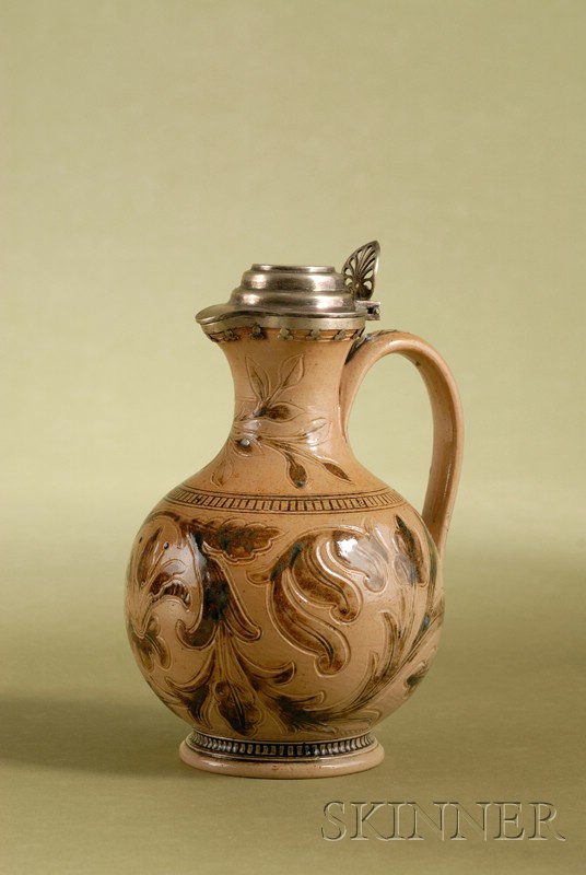 Appraisal: Doulton Lambeth Salt-glaze Lidded Jug c - by Arthur B