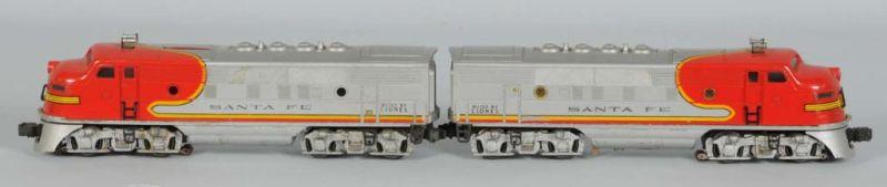 Appraisal: Lot of Lionel O-Gauge AA Santa Fe F Units Description