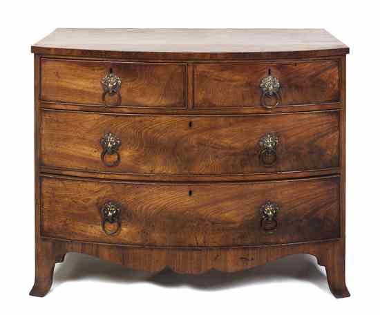 Appraisal: A George III Mahogany Chest of Drawers circa having a