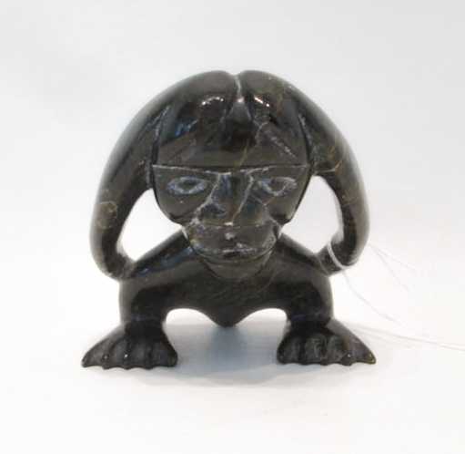 Appraisal: TOONOO SHARKY SOAPSTONE SCULPTURE Nunavut Canada born Snow Squeaker mythical