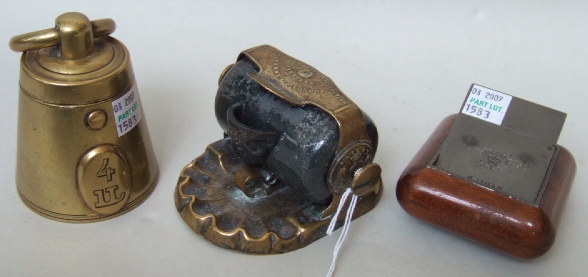 Appraisal: Three novelty inkwells late th early th century including a