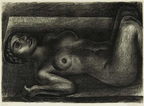 Appraisal: DAVID A SIQUEIROS Desnudo Lithograph x mm x inches full