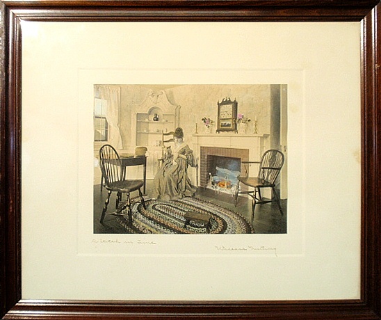 Appraisal: - Signed Wallace Nutting print A Stitch in Time Site-