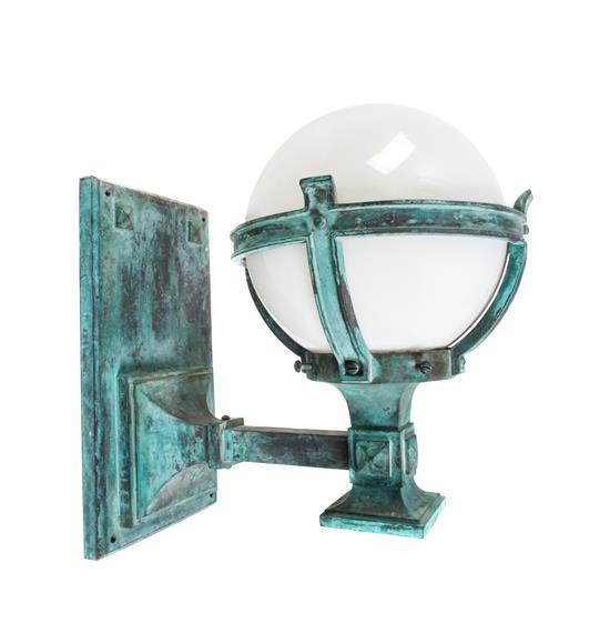 Appraisal: Sale Lot A Patinated Cast Metal Single-Light Sconce early th