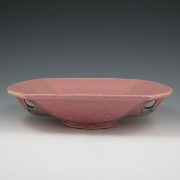 Appraisal: Roseville Tuscany - bowl with matching flower frog in pink