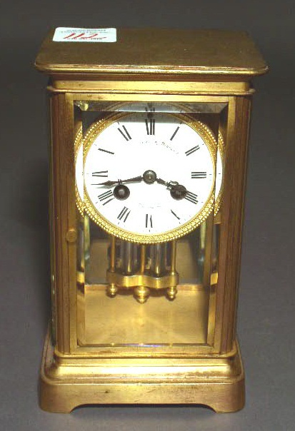 Appraisal: French mantel clock retailed by Bailey Banks Biddle h x