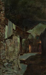 Appraisal: Charles Rollo Peters Nocturnal alleyway signed lower left Charles Rollo