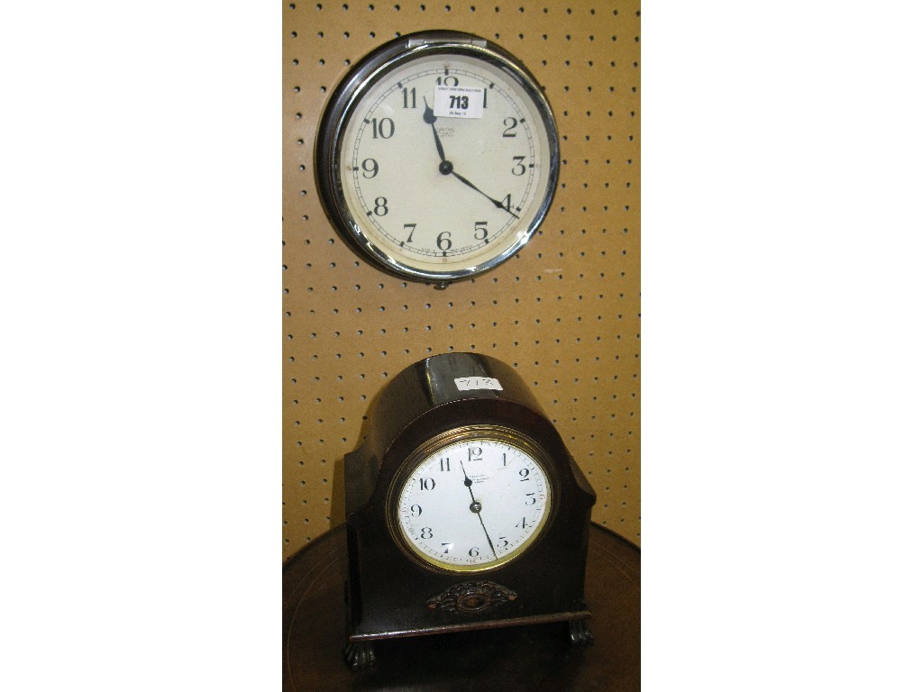 Appraisal: Lot comprising a Smiths wall clock and a mantle clock