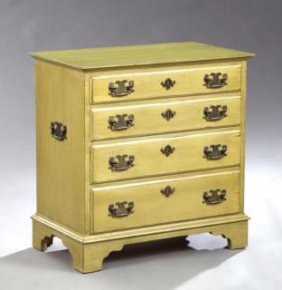 Appraisal: Diminutive Chippendale Style Chest th c with four drawers on