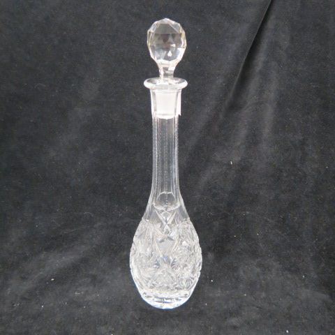 Appraisal: Cut Glass Sherry Decanter brilliant period pinwheel decor