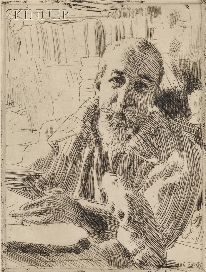 Appraisal: Anders Zorn Swedish - Anatole France fourth state of four