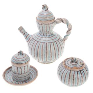 Appraisal: Guido Gambone pottery tea set Guido Gambone pottery tea set