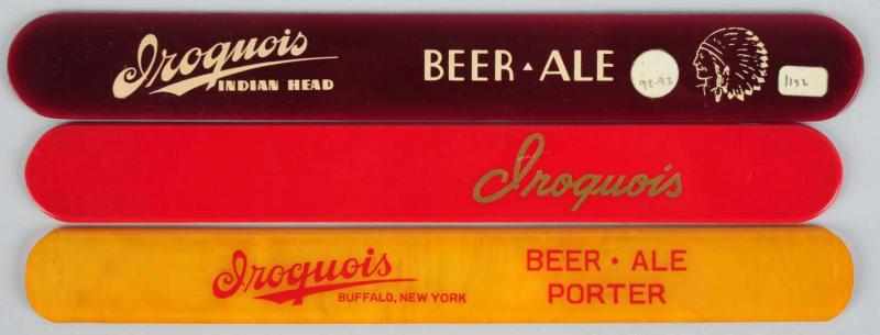 Appraisal: Lot of Iroquois Beer Foam Scrapers Includes one double-sided scraper