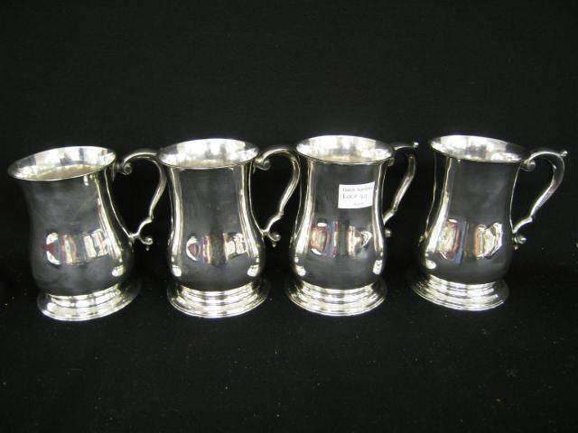 Appraisal: Los Castillo Mexican Sterling Copper Cream Pots six are sterling