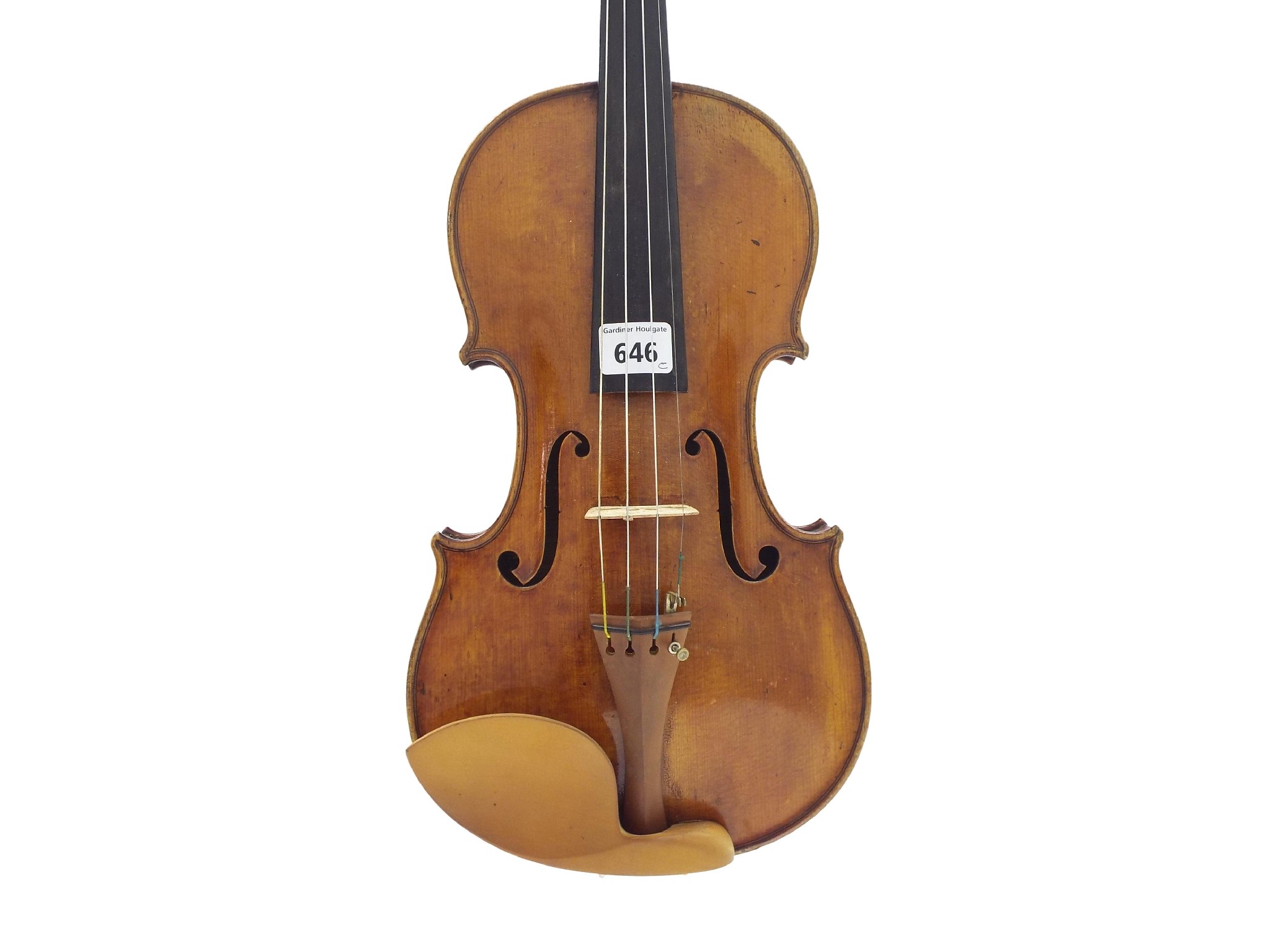 Appraisal: Interesting mid th century violin unlabelled the two piece back