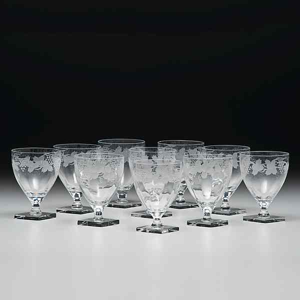 Appraisal: William Yeoward Crystal Water Goblets English th century A set