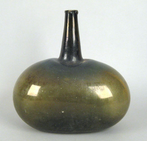 Appraisal: Large olive green blown glass demi john th c h