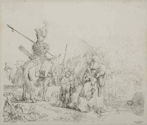 Appraisal: REMBRANDT VAN RIJN The Baptism of the Eunuch Etching x