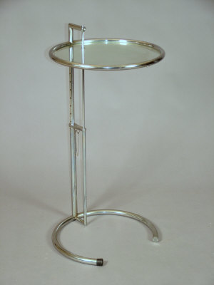 Appraisal: After Eileen Gray an adjustable occasional table model E first