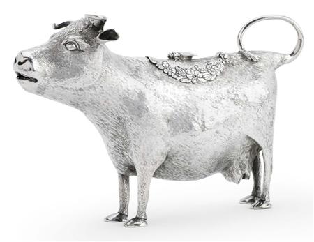 Appraisal: A George III cow creamer John Schuppe London - naturalistically