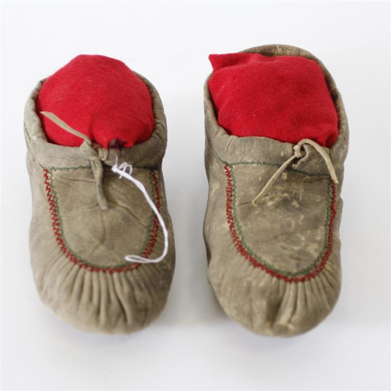 Appraisal: Native American Indian Moccasins Patched and worn L x W