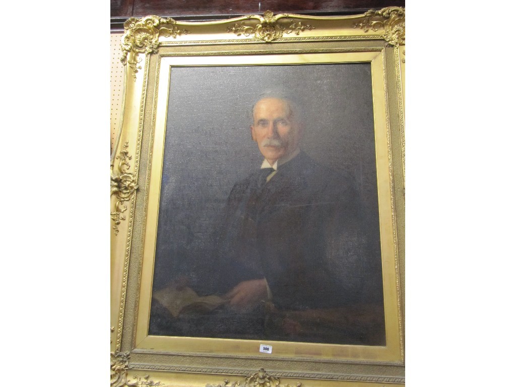 Appraisal: Late th early th century oil on canvas portrait of