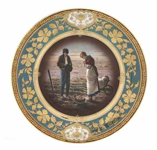 Appraisal: A Royal Vienna Style Porcelain Cabinet Plate decorated with a