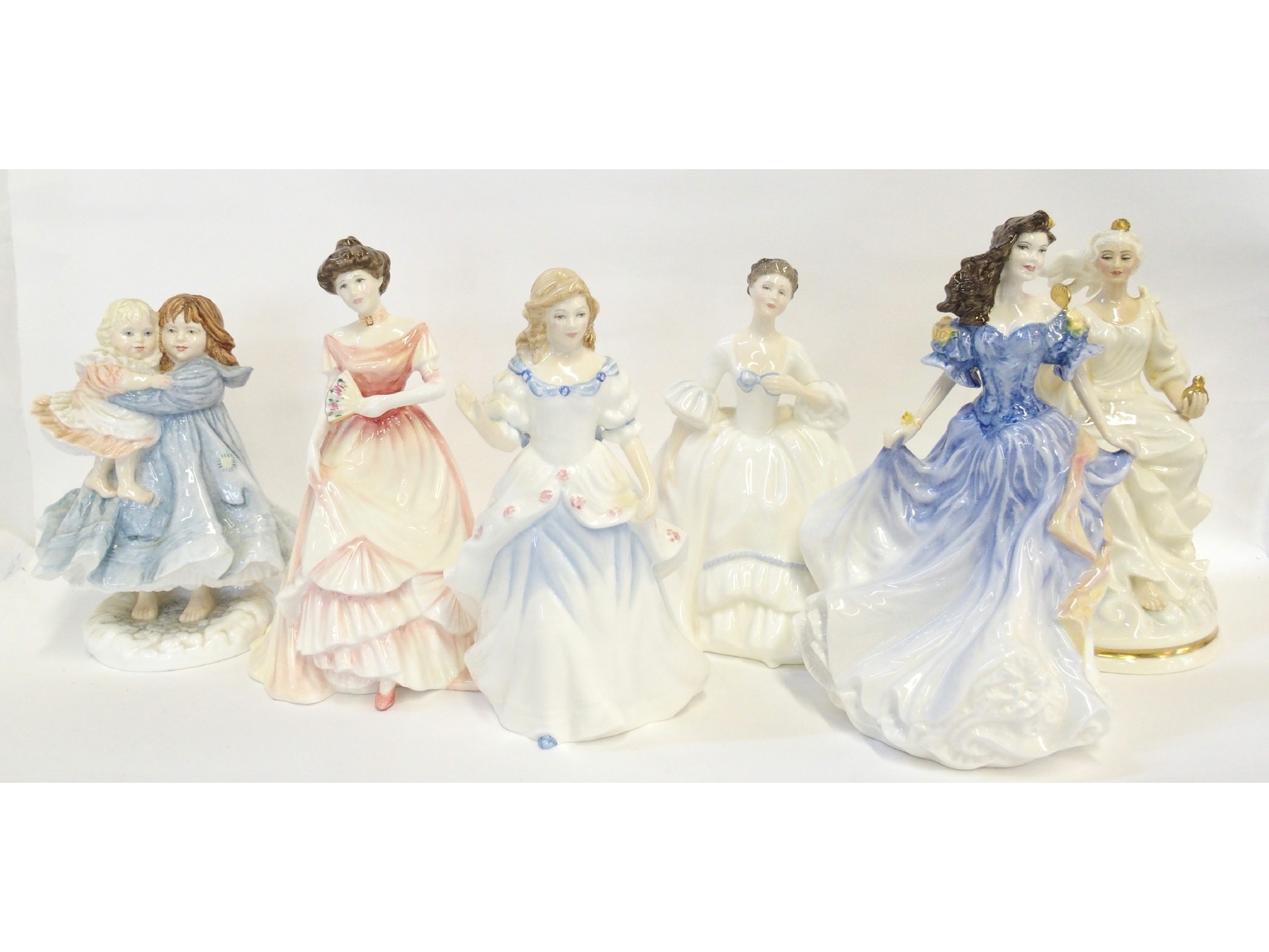 Appraisal: Five Royal Doulton figures Laura Rebecca Queen of the Ice