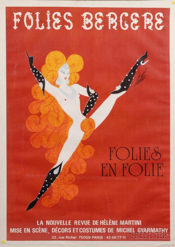 Appraisal: After Erte Romain de Tirtoff Russian - Folies Bergere Folies