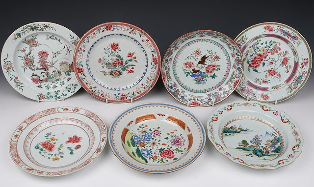 Appraisal: SEVEN TH CENTURY CHINESE PORCELAIN BOWLS varying design with famille