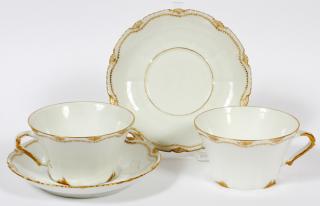 Appraisal: HAVILAND LIMOGES PORCELAIN CUPS SAUCERS TEN SETS HAVILAND LIMOGES PORCELAIN