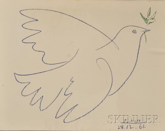 Appraisal: After Pablo Picasso Spanish - Dove of Peace Signed and