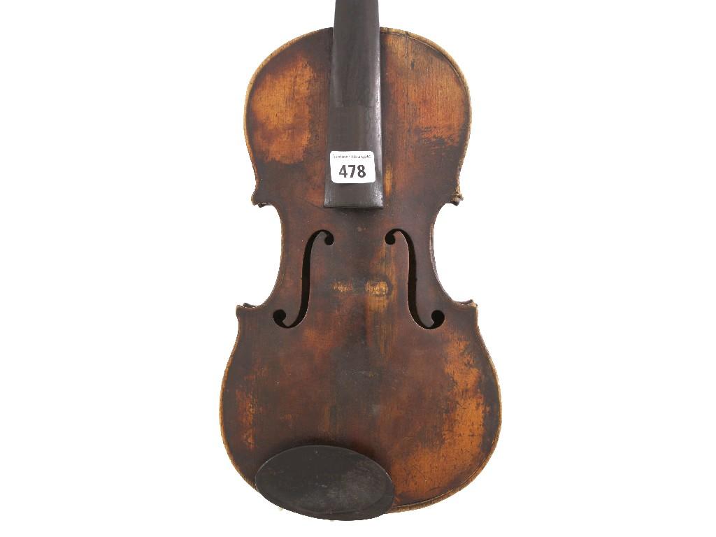 Appraisal: Interesting violin labelled Pietro Ambrogi Porto di Capital Roma also