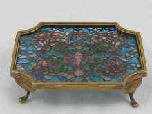 Appraisal: A plique-a-jour enamel and gilt metal pin tray approx x