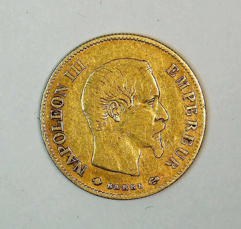 Appraisal: France Napoleon III Franc Gold Coin France France Napoleon III