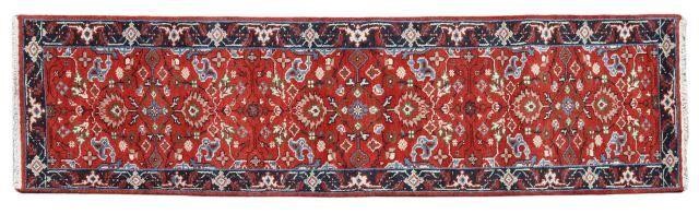 Appraisal: Hand-tied Persian Serapi runner approx ' l ' w