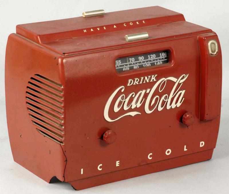 Appraisal: s Coca-Cola Cooler Radio Description Some light to medium wear