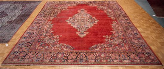 Appraisal: An Open Field Semi-antique Persian Rug ' x ' Some